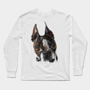 Black and White Boston Terrier Long Sleeve T-Shirt